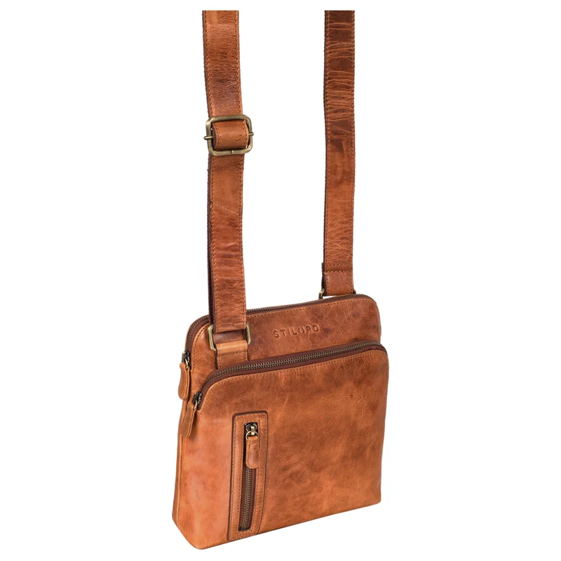 "Heike" Leder Umhängetasche Vintage
