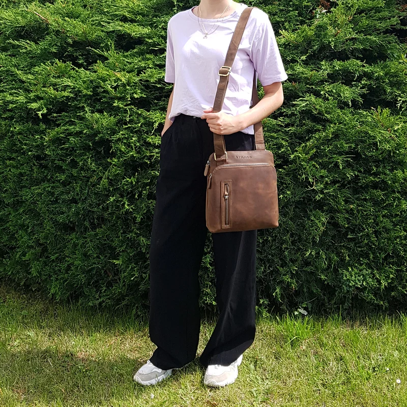 "Heike" Leder Umhängetasche Vintage