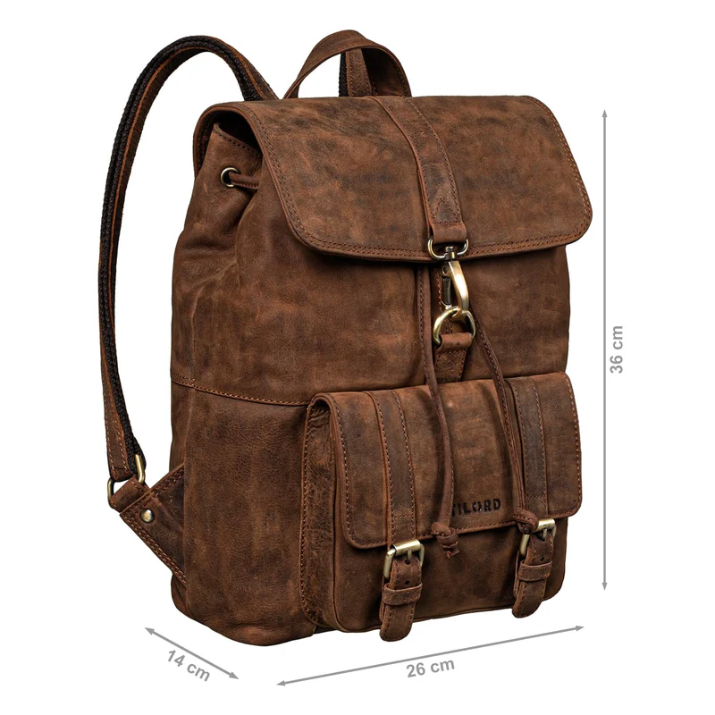 "Kacey" Daypack Damen Leder 13.3 Zoll Lederrucksack Unirucksack
