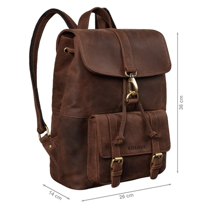 "Kacey" Daypack Damen Leder 13.3 Zoll Lederrucksack Unirucksack