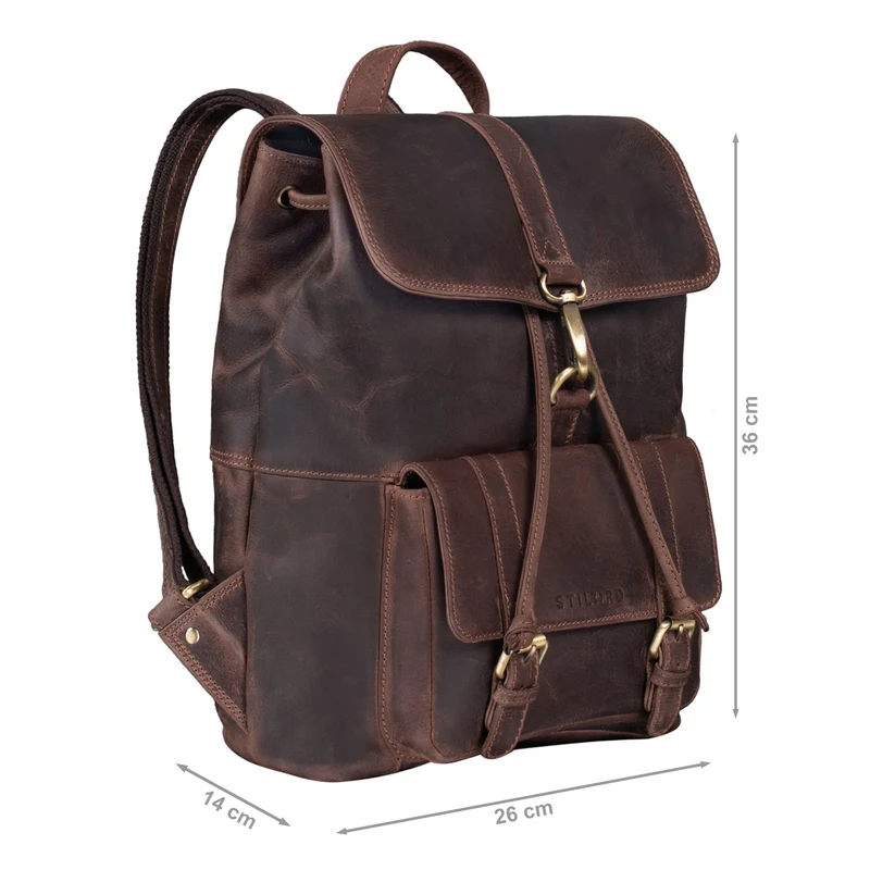 "Kacey" Daypack Damen Leder 13.3 Zoll Lederrucksack Unirucksack