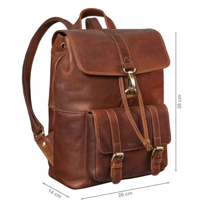 "Kacey" Daypack Damen Leder 13.3 Zoll Lederrucksack Unirucksack