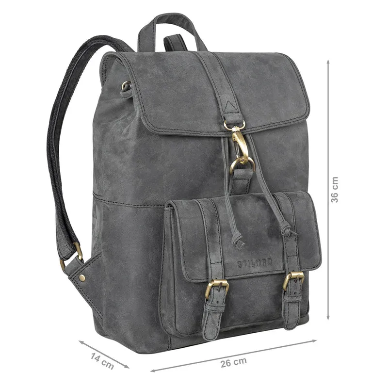 "Kacey" Daypack Damen Leder 13.3 Zoll Lederrucksack Unirucksack