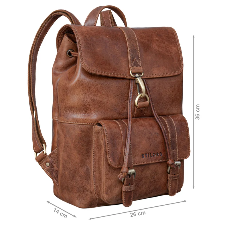 "Kacey" Daypack Damen Leder 13.3 Zoll Lederrucksack Unirucksack
