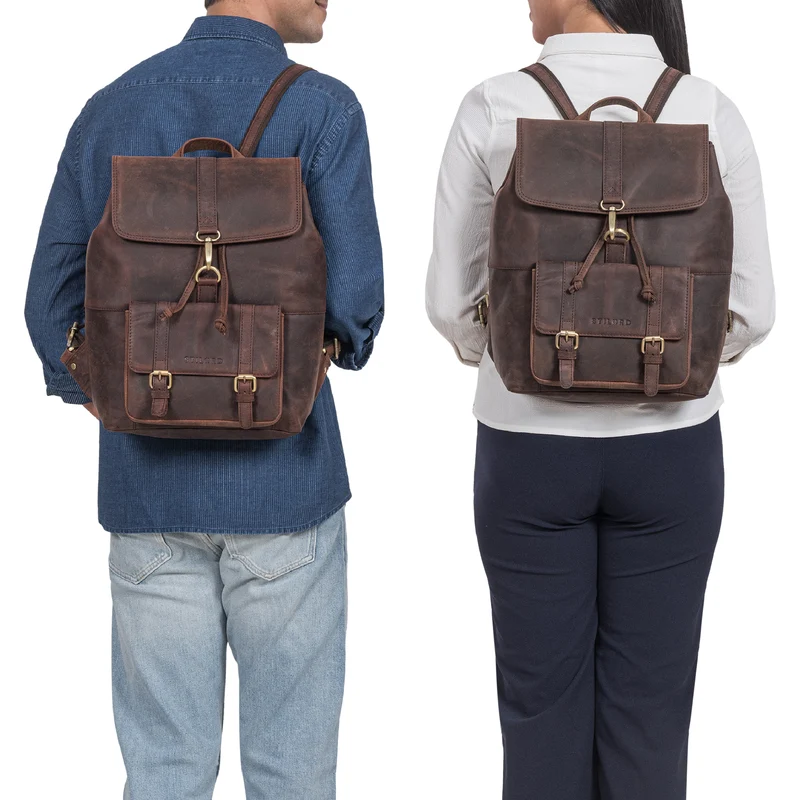 "Kacey" Daypack Damen Leder 13.3 Zoll Lederrucksack Unirucksack