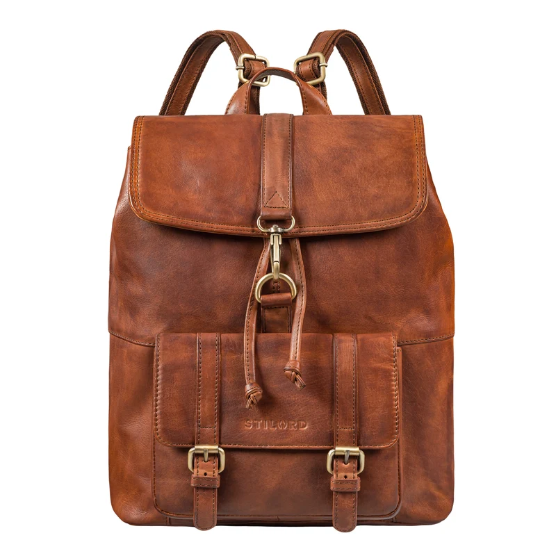 "Kacey" Daypack Damen Leder 13.3 Zoll Lederrucksack Unirucksack