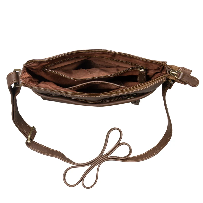 "Morgan" Vintage Damen Umhängetasche Klein