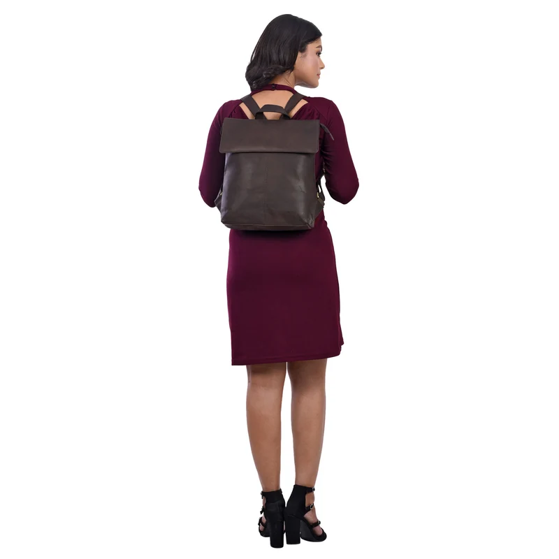 B-WARE "Charlie" Vintage Lederrucksack Braun