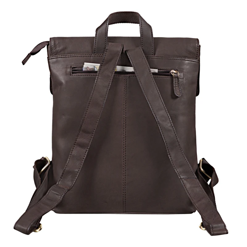 B-WARE "Charlie" Vintage Lederrucksack Braun