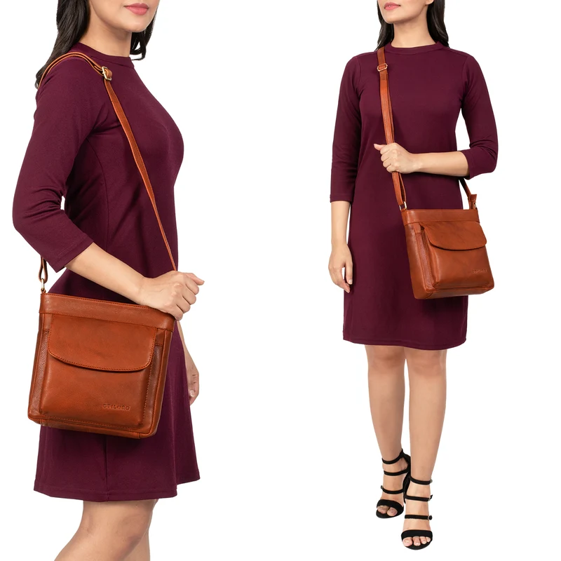 "Melina" Vintage Damen Ledertasche