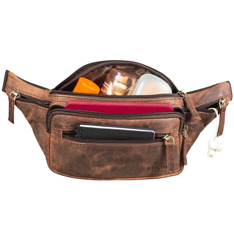 B-WARE "Zion" Vintage Leder Gürteltasche Leder