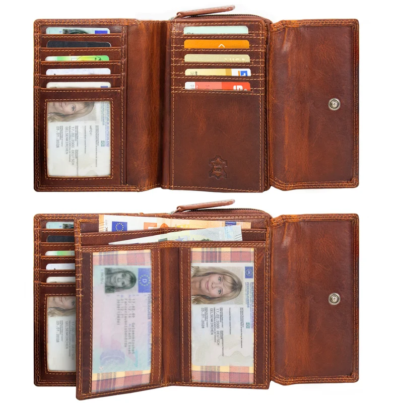 "Thea" Damen Geldbeutel Leder RFID mit Geschenkbox
