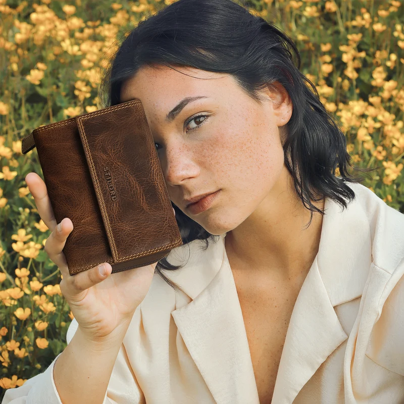 "Thea" Damen Geldbeutel Leder RFID mit Geschenkbox