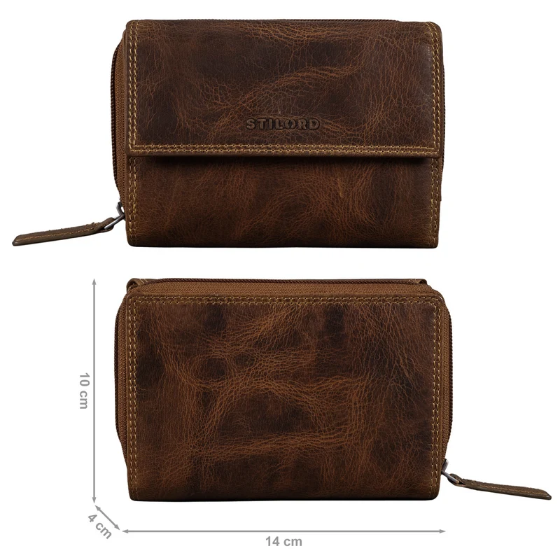 "Thea" Damen Geldbeutel Leder RFID mit Geschenkbox