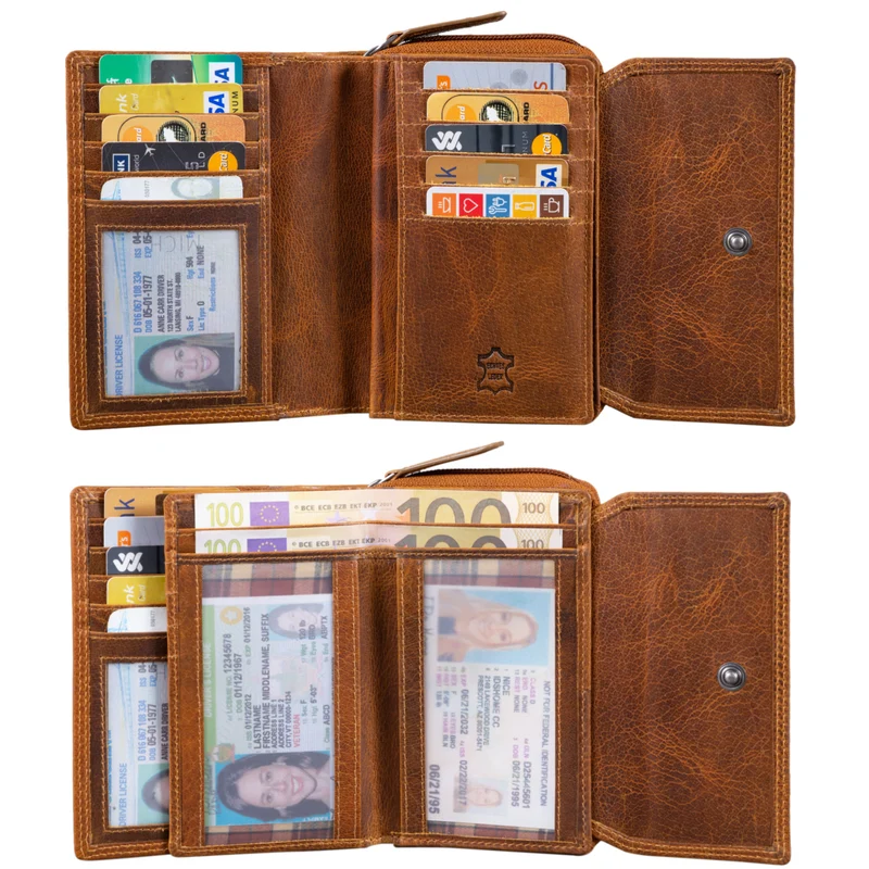 "Thea" Damen Geldbeutel Leder RFID mit Geschenkbox