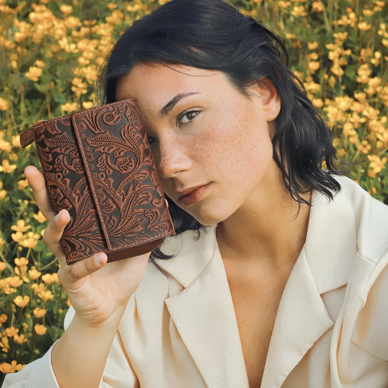 "Thea" Damen Geldbeutel Leder RFID mit Geschenkbox