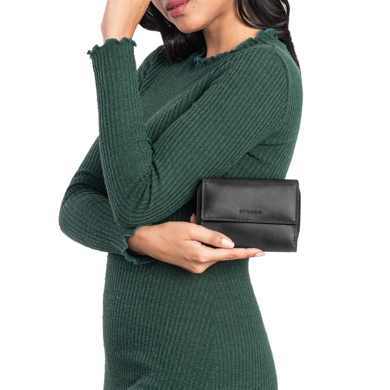 "Thea" Damen Geldbeutel Leder RFID mit Geschenkbox