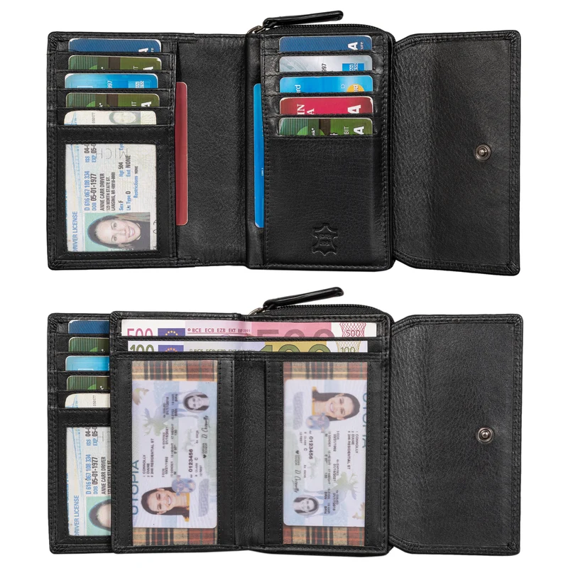 "Thea" Damen Geldbeutel Leder RFID mit Geschenkbox