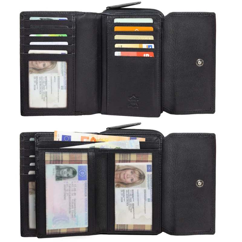 "Thea" Damen Geldbeutel Leder RFID mit Geschenkbox