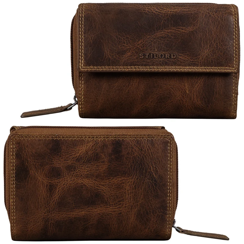 "Thea" Damen Geldbeutel Leder RFID mit Geschenkbox