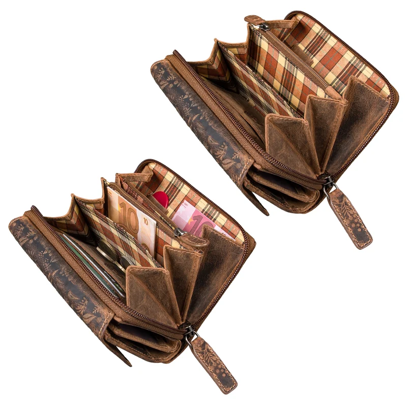"Thea" Damen Geldbeutel Leder RFID mit Geschenkbox