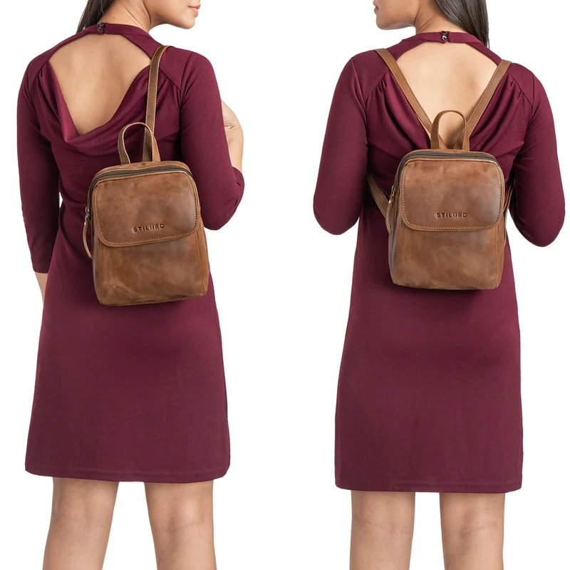 "Valentina" Damenrucksack Klein Leder