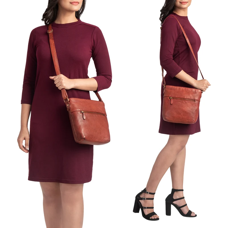 "Jasmine" Ledertasche Damen Umhängetasche