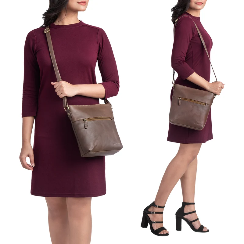 "Jasmine" Ledertasche Damen Umhängetasche