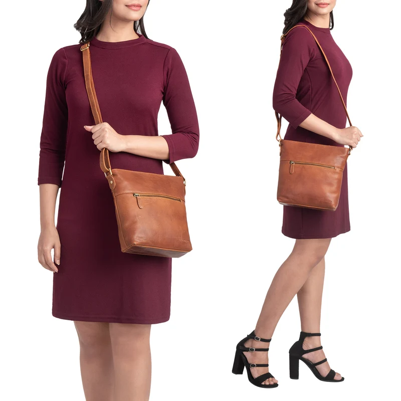 "Jasmine" Ledertasche Damen Umhängetasche