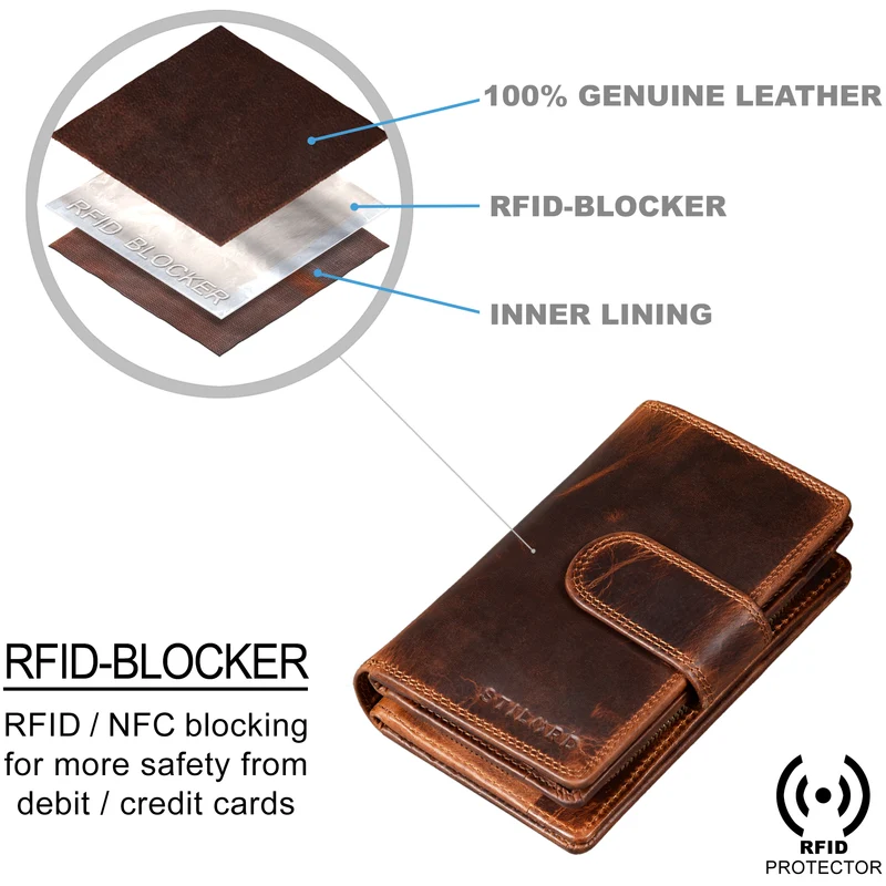 "Tilda" Damen Portemonnaie Leder RFID