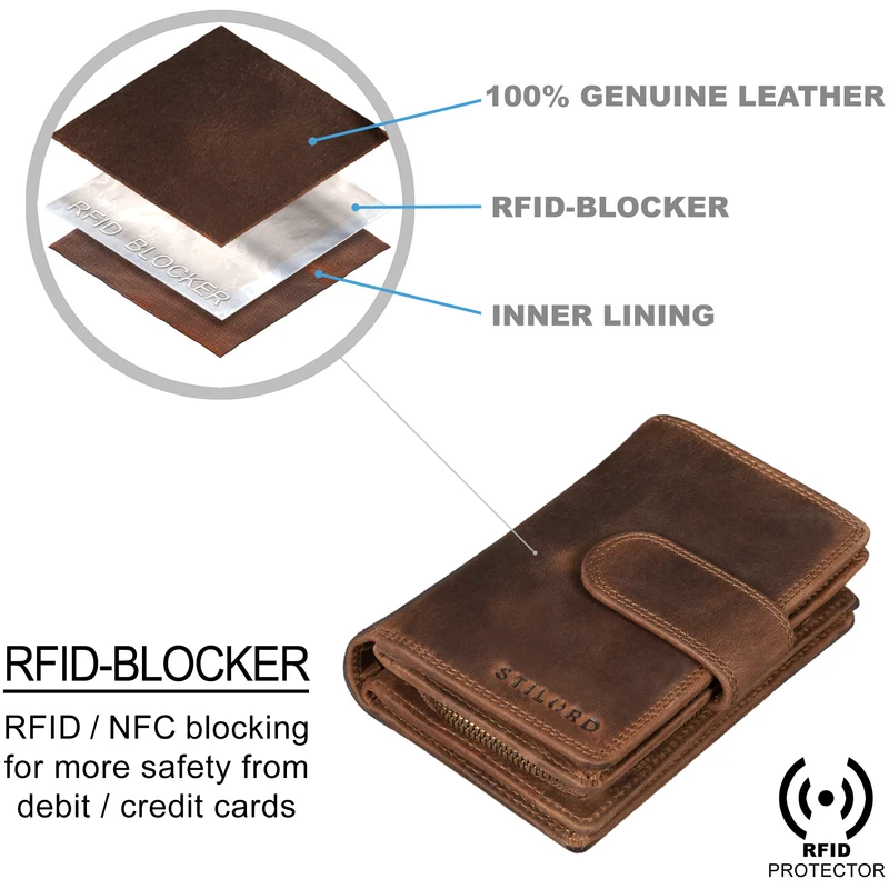 "Tilda" Damen Portemonnaie Leder RFID