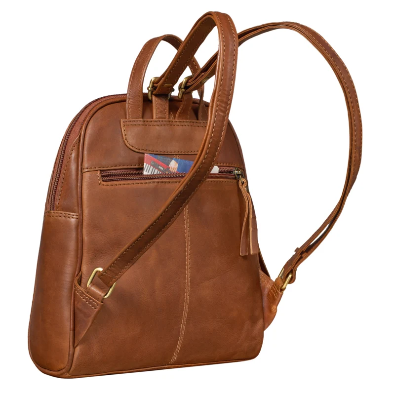 B-WARE "Charlotte" Rucksack Damen Elegant Leder