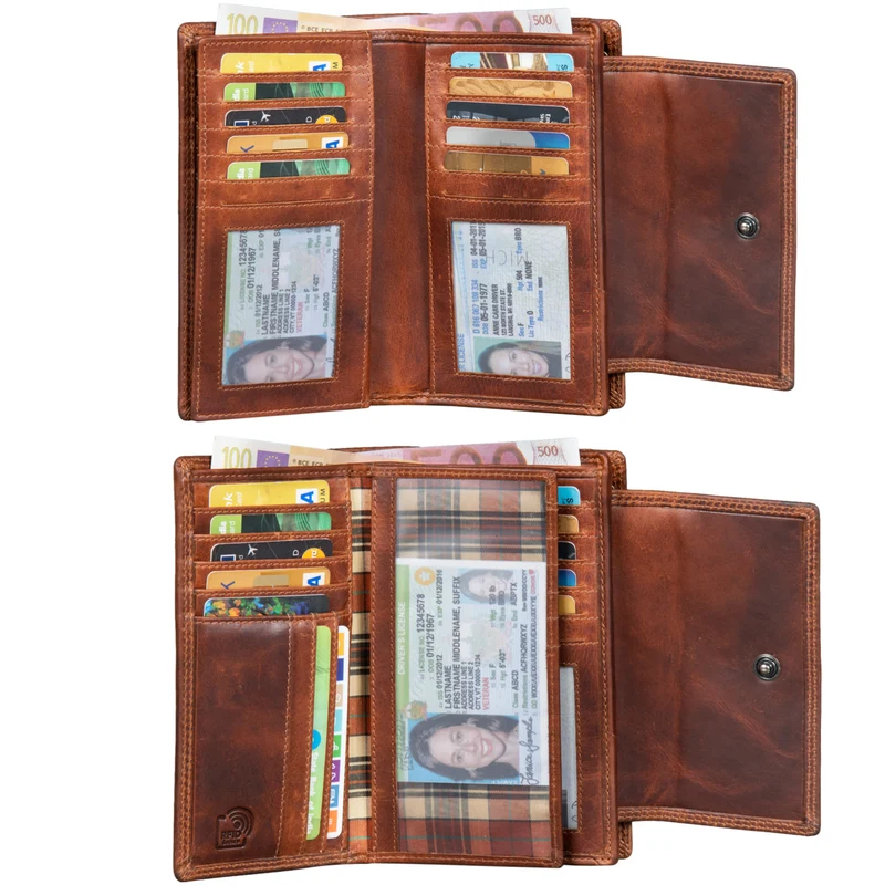 "Ira" RFID Portemonnaie Damen Leder