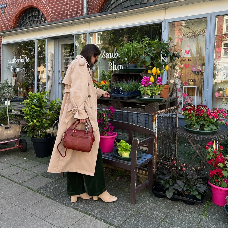 "Cassandra" Leder Handtasche Damen