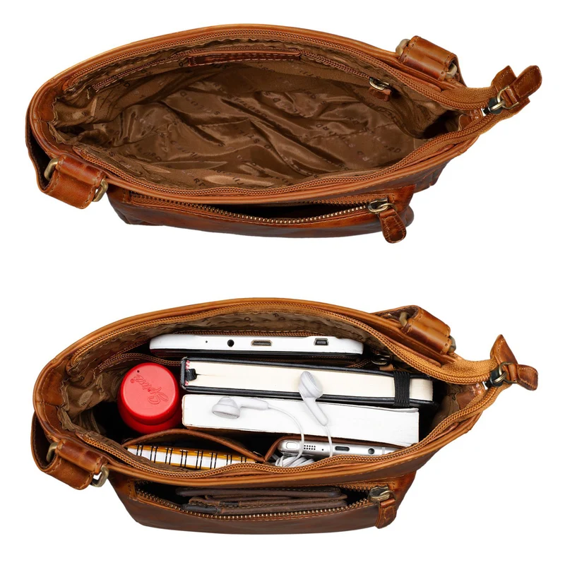 "Kaja" Vintage Ledertasche Damen