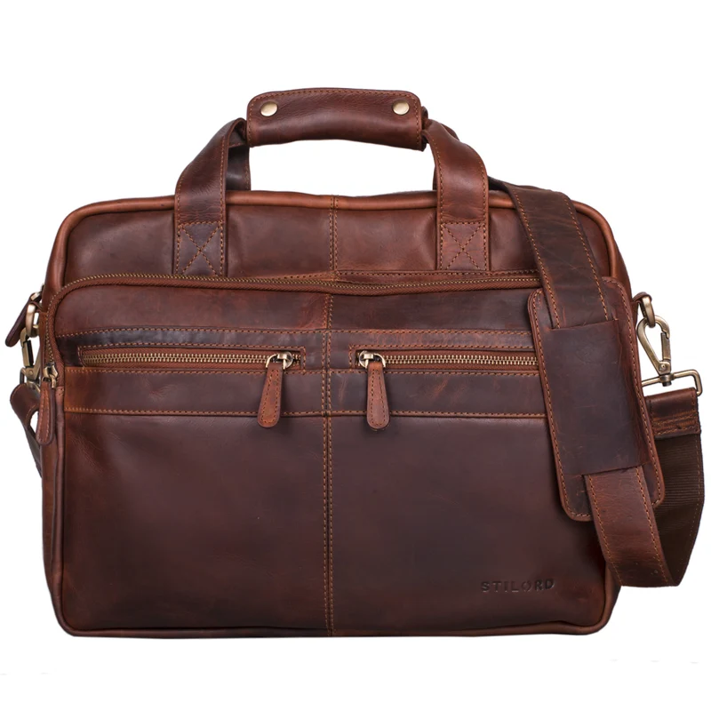 B-WARE "Explorer" Lehrertasche Leder Herren Damen