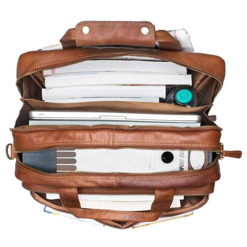 B-WARE "Explorer" Lehrertasche Leder Herren Damen