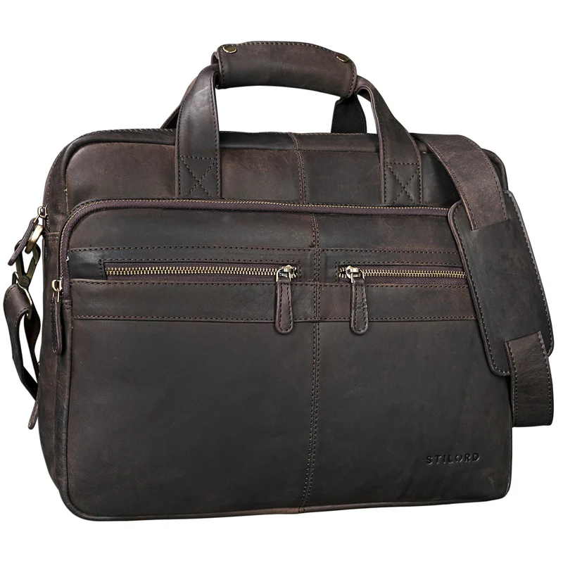 B-WARE "Explorer" Lehrertasche Leder Herren Damen