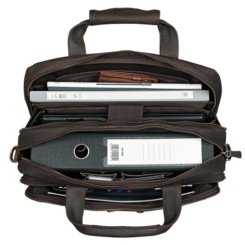 B-WARE "Explorer" Lehrertasche Leder Herren Damen