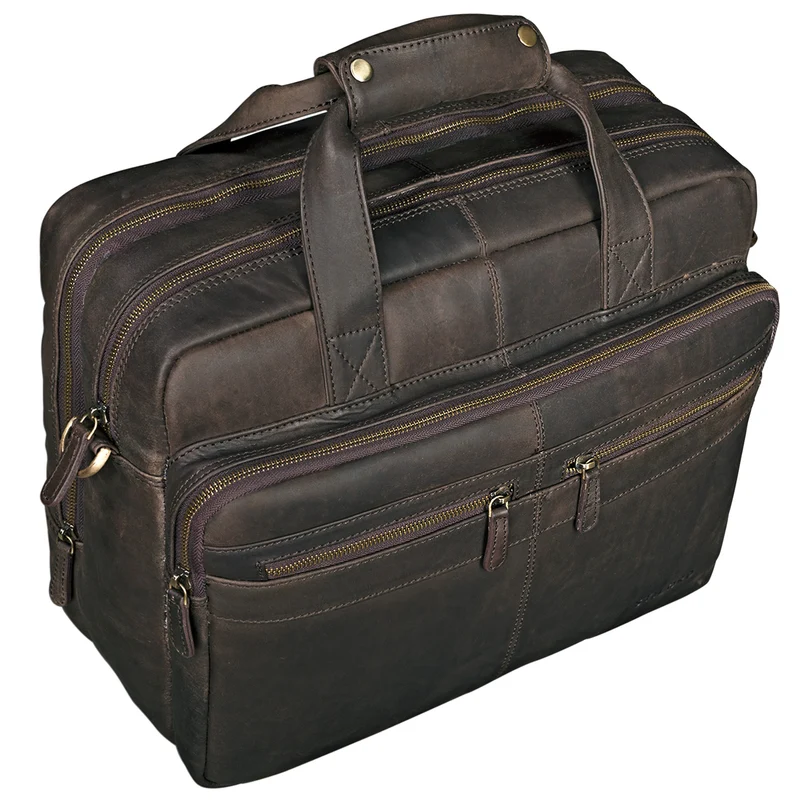 B-WARE "Explorer" Lehrertasche Leder Herren Damen