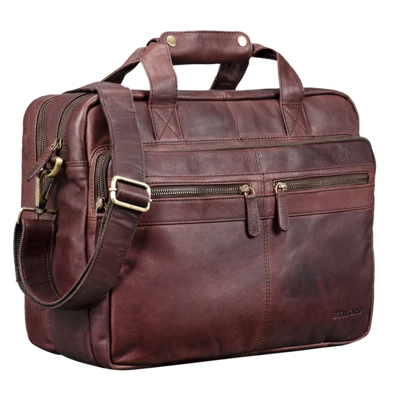 B-WARE "Explorer" Lehrertasche Leder Herren Damen