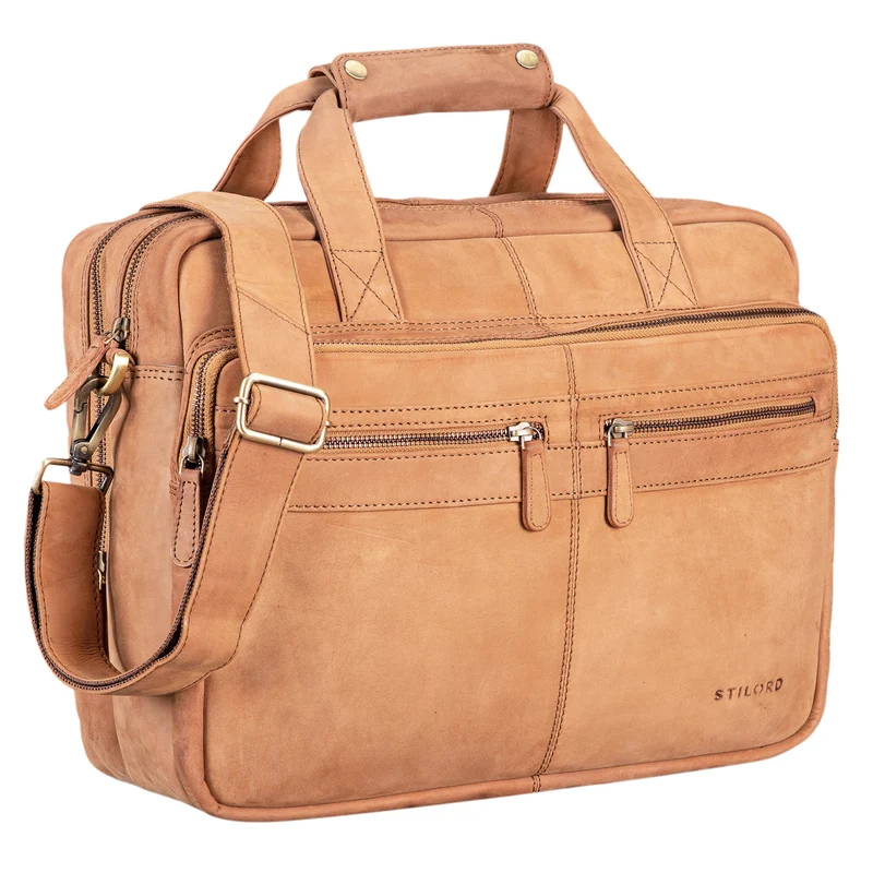 B-WARE "Explorer" Lehrertasche Leder Herren Damen