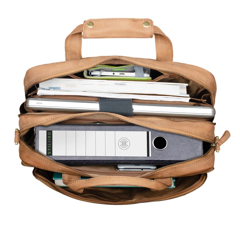 B-WARE "Explorer" Lehrertasche Leder Herren Damen