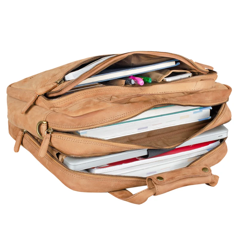 B-WARE "Explorer" Lehrertasche Leder Herren Damen