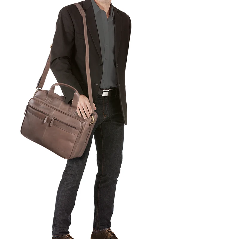 B-WARE "Explorer" Lehrertasche Leder Herren Damen