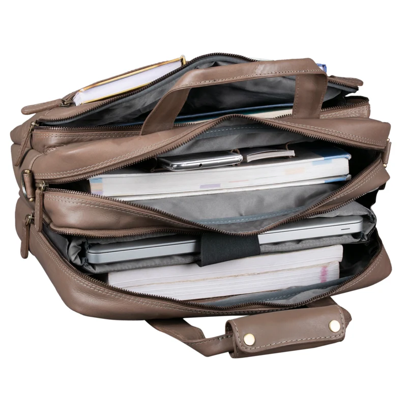 B-WARE "Explorer" Lehrertasche Leder Herren Damen