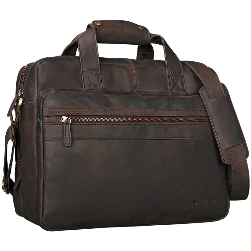 B-WARE "Adventure" Lehrertasche Leder groß