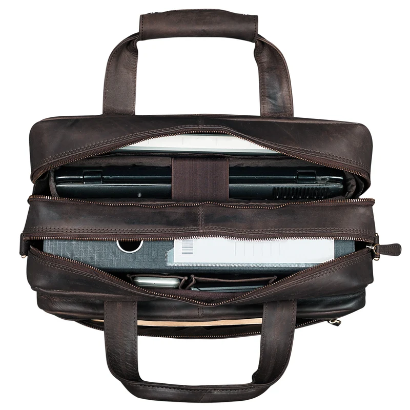 B-WARE "Adventure" Lehrertasche Leder groß
