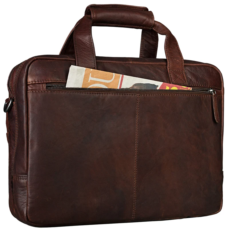 B-WARE "Adventure" Lehrertasche Leder groß