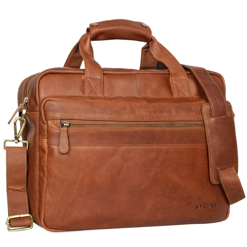 B-WARE "Adventure" Lehrertasche Leder groß